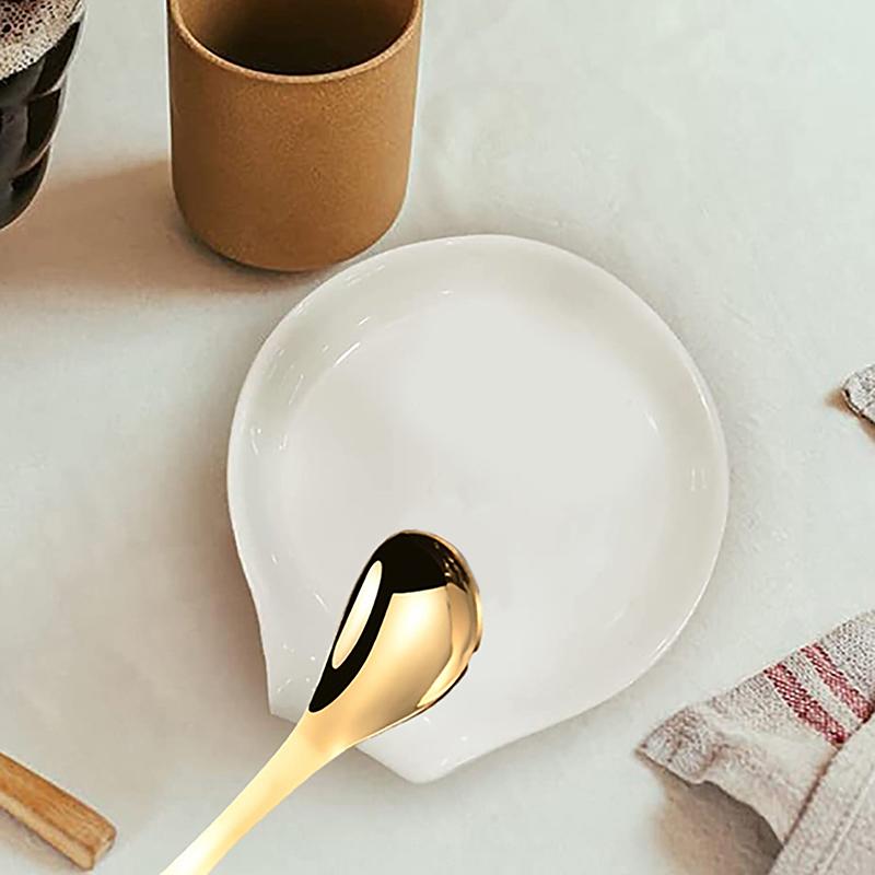 Многоцелевая керамическая подставка для ложки Белая подставка для ложки Подставка для ложки Кухонная утварь Посуда Подставка для ложки Ложка