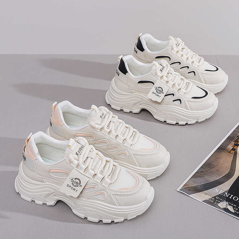 Fashion Non Slip Increase Height Women's Fashion Sports Shoes Vulcanize Lady Footwear Sneakers Colors Industrial Sewing Top Luxury