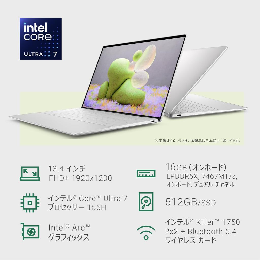 Dell XPS 13 9340 Intel Core Ultra 7 155H 16 ГБ 512 ГБ Windows Platinum Сервисное обслуживание Ноутбук, 13,4 дюйма, Процессор, Память, SSD, 11, 1,19 кг, Серебристый,
