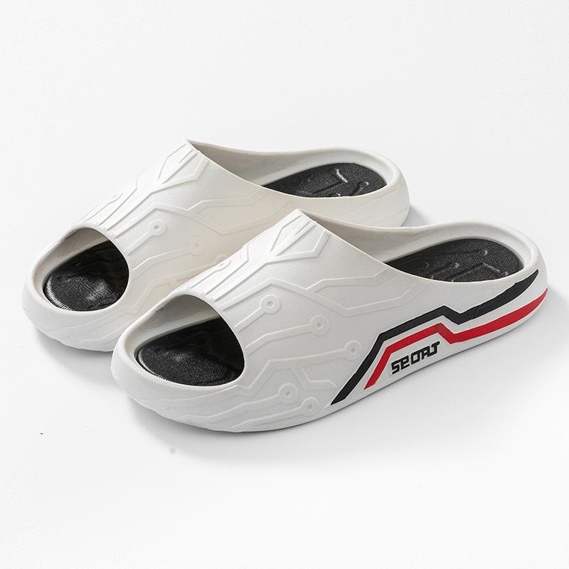 Мужские шлепанцы на толстой подошве, новинка лета, для улицы, спортивные и для отдыха, домашние, для помещений, нескользящие, мужские сандалии на перемычке