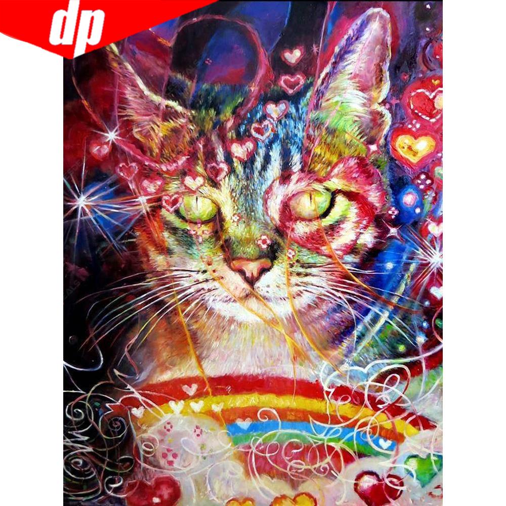 Diamond Painting Cat Diamond Embroidery Animal Diamond Mosaic Full Layout Rhinestones