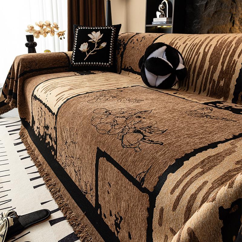 New Sofa Cover Cloth for All Seasons Retro Mid Century Style Sofa Towel Full Cover Sofa Blanket