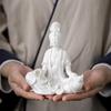 Цяо Линь Белый фарфоровый орнамент Гуаньинь, керамические статуэтки Куань Инь, буддийские украшения, аксессуары для украшения дома