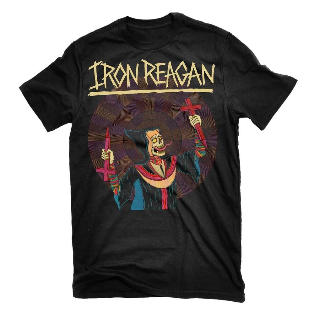 Мужская черная футболка с принтом Iron Reagan Crossover Ministry