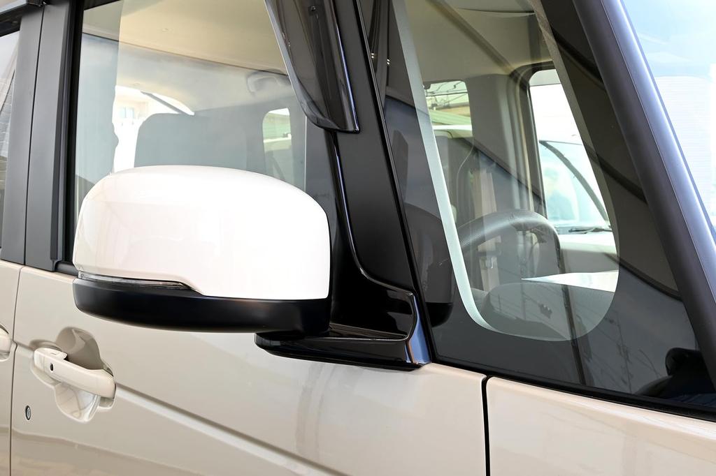 SecondStage Door Mirror Base Panel for Honda Piano H114BLK N-BOX (JF3/JF4/JF5/JF6), Black,