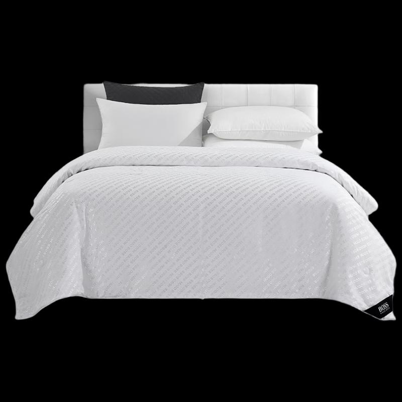 BOSS Жаккардовое одеяло из тутового шелка с логотипом