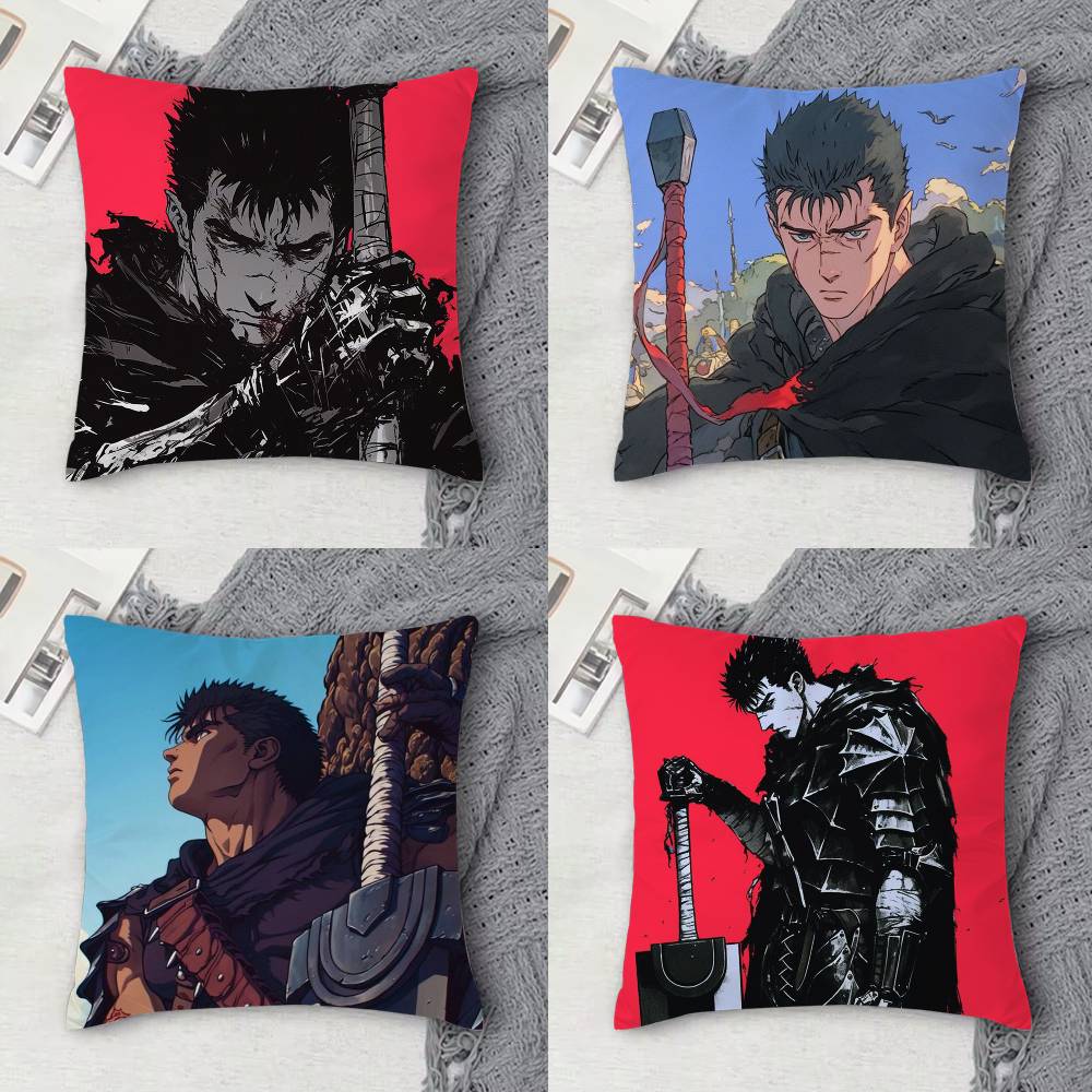 BBerserk Doublesided Printed Square Decorative Cushion Cover for Sofa Living Room Home Decor