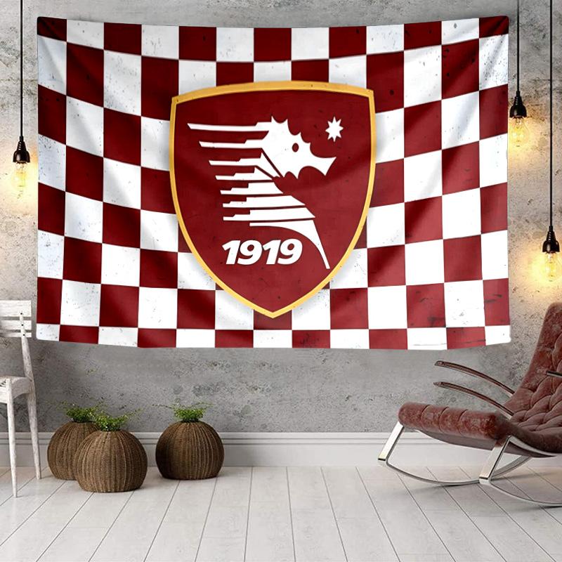 Гобелен с дизайном герба Salernitana 1919, Гобелен с уникальным дизайном, Настенный декор для спальни, гостиной, игровой комнаты, Трогательные праздничные подарки для болельщиков