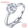 Lindon женское классическое кольцо из стерлингового серебра 925 пробы с муассанитом женские ювелирные изделия свадебный подарок для вечеринки