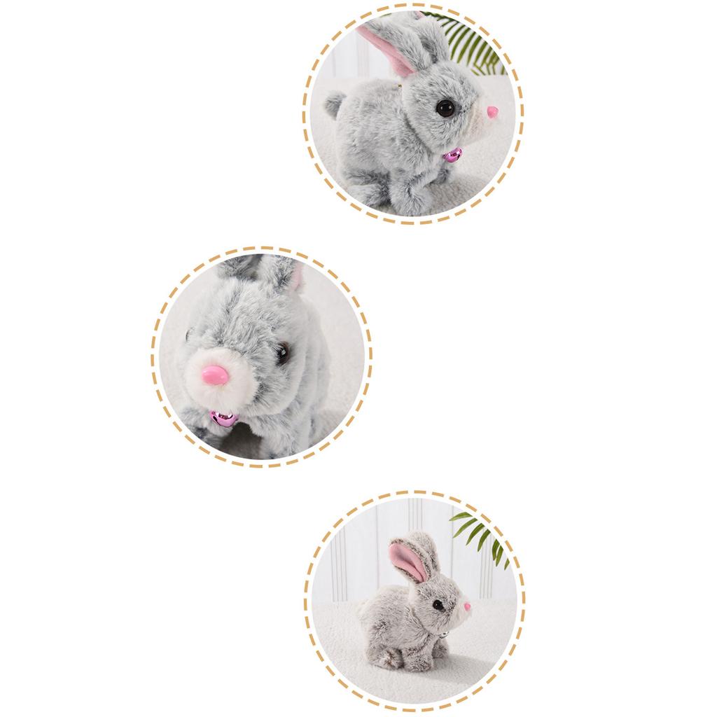 Электрическая плюшевая игрушка кролик для детей, имитация поющих кроликов, игрушка для лающего кролика, обучающая игрушка для малышей, подарок для малышей