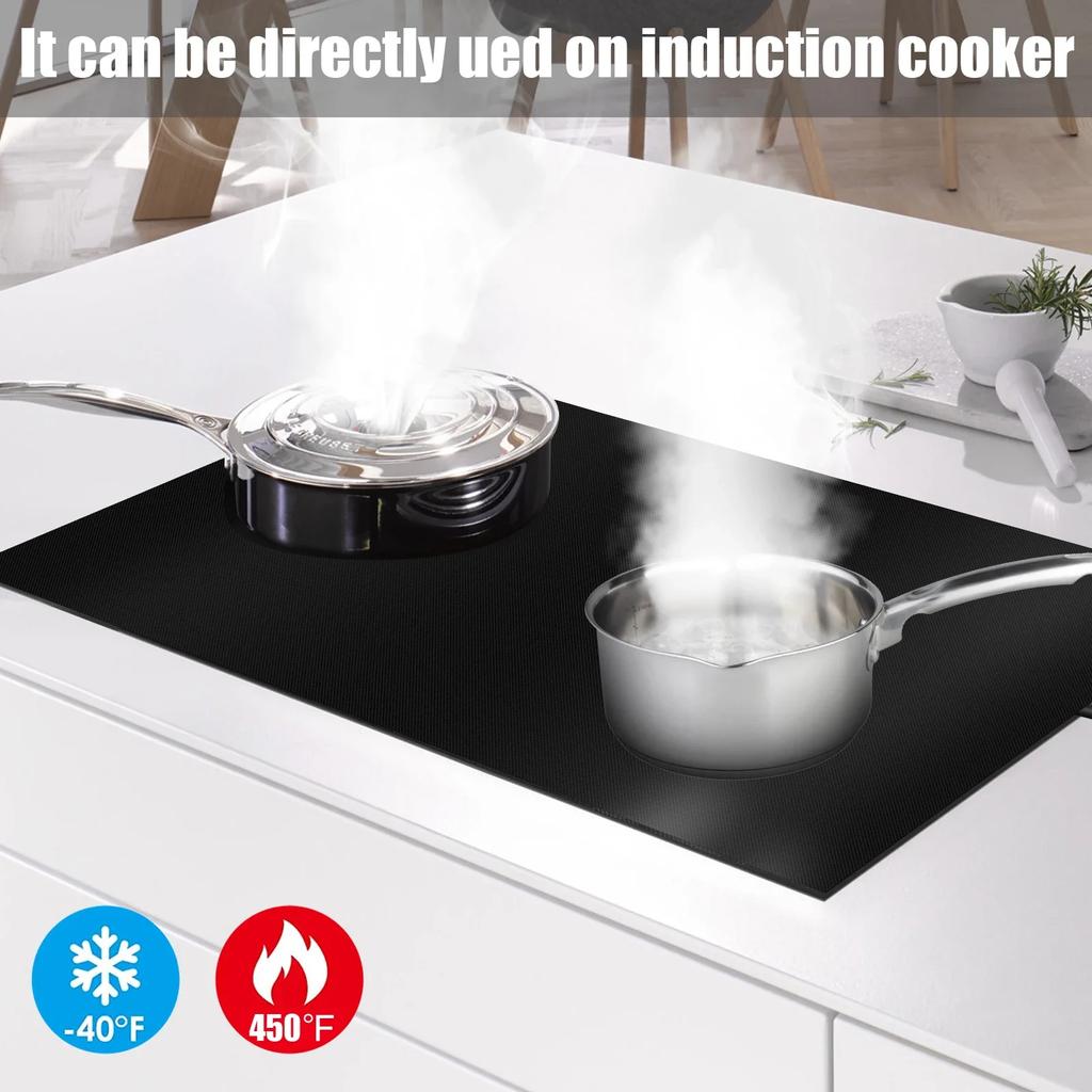Induction Cooker Cover Silicone Induction Cooker Mat Large Nonstick Electric Stove Cover Mat Multipurpose Stove Top Cover Pad