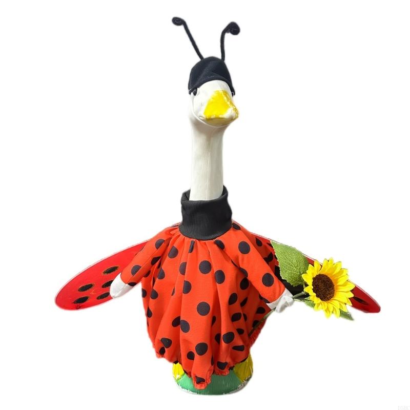 Decorative Geese Costume with Wing for Geese Statue Garden Yard Decoration Spring Geese Outfit For Festival Celebration