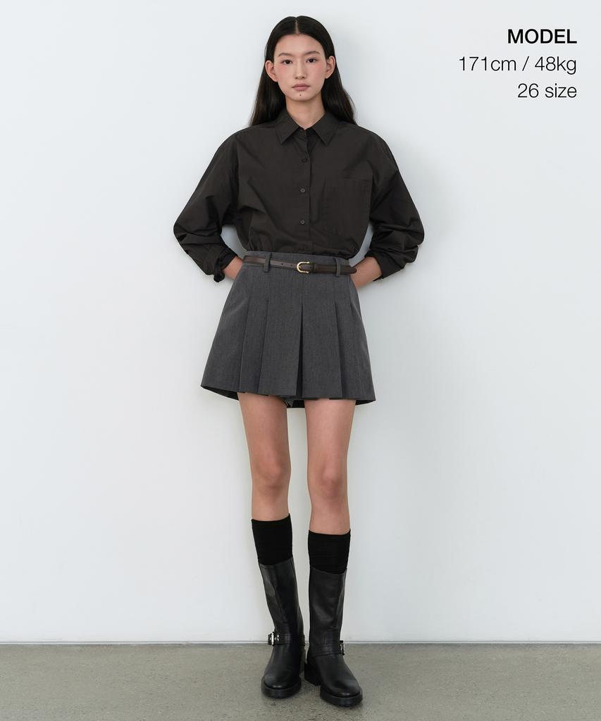 MUSINSA STANDARD WOMAN Женские мини-брюки [Средне-серый]