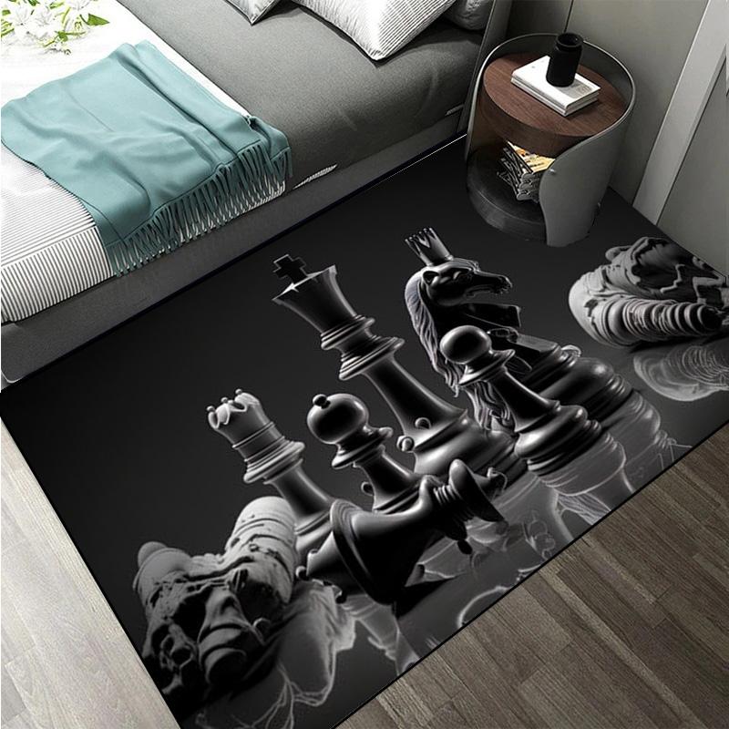 Интеллектуальная игра Шахматы Печатный Ковер Король Королева Ладья Слон Конь Пешка Гостиная Диван Сетка Напольный Коврик ковры