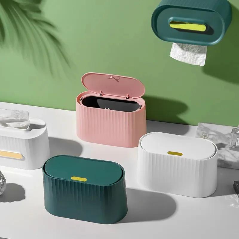 Настольный ящик для хранения косметики, пылезащитный органайзер для ватных дисков и тампонов, держатель для косметических яиц, органайзер для украшений в ванной