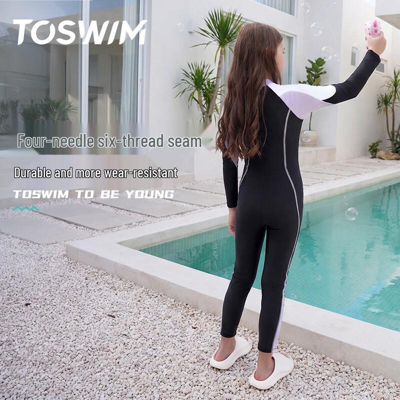 Слитный купальник TOSWIM для девочек с длинным рукавом и полной защитой