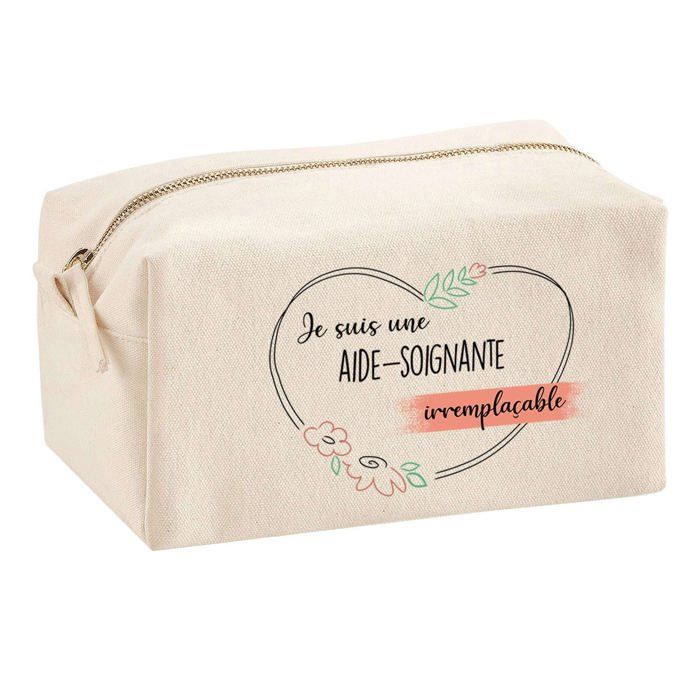 Trousse multifonction Aide-Soignante Irremplaçable Cadeau Anniversaire Collègue Idée Original | Trousse Scolaire Fournitures Bureau
