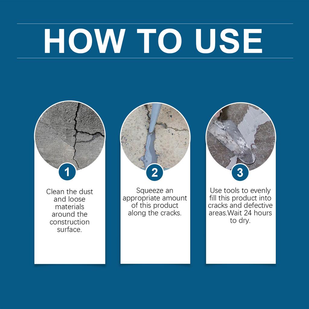 JAKEHOE Waterproof Grouting Adhesive Waterproof and Impermeable Tile Floor Caulking Repair Cracks Household Repair Adhesive