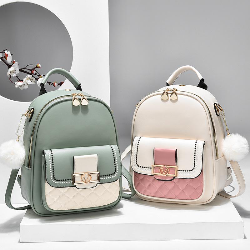 Backpack 2025 New Women's Fashion Travel Backpack Girl Embroidered Thread Student Shoulder Crossbody School Bag Woman