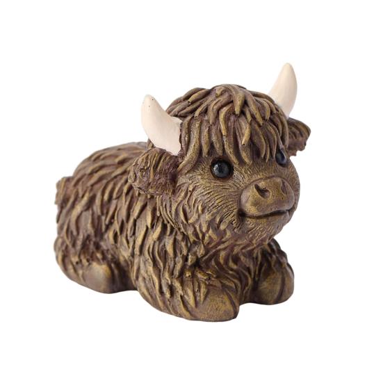 Статуэтка коровы из горной породы Yousheng, скульптура коровы из горной породы, ручная работа, статуэтка крупного рогатого скота, украшение для фермерского дома, многоярусный поднос, украшение для кухни, домашний декор