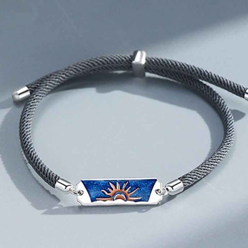 Chaomu Couple Bracelets Female and Male Pair of Niche Design Woven Hand Rope Long-distance Love Commemoration