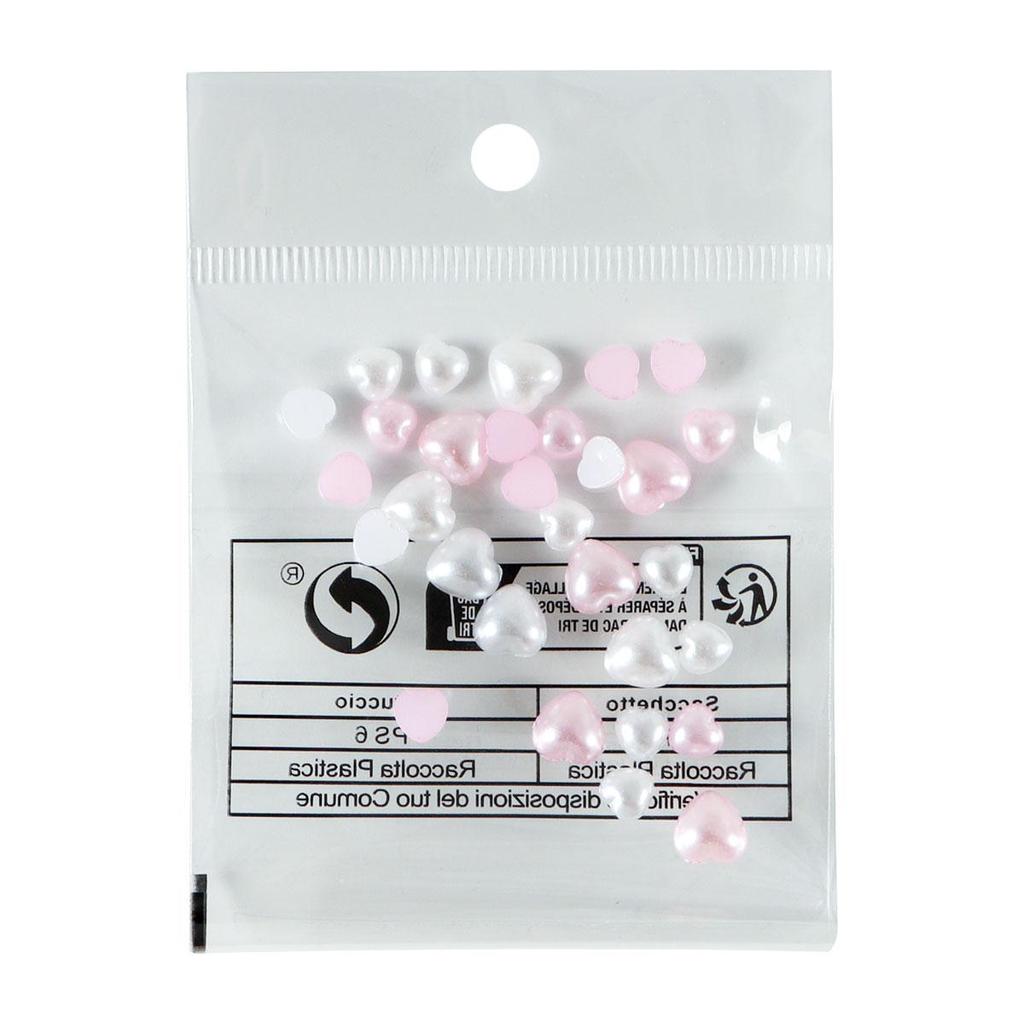 30 шт. Розовые жемчужные шармы для нейл-арта в форме сердца, смешанный размер, 3D украшения для ногтей в виде сердец любви, кавайные аксессуары, товары для дизайна ногтей ко Дню святого Валентина