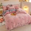 Winter Antistatic Thick Warm Duvet Cover Microfiber Quilt Cover Coral Fleece Queen King Size Double Sided Velvet Bedding Set