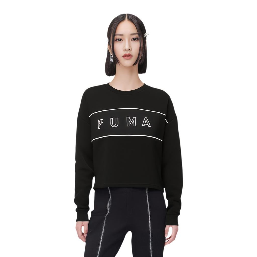 PUMA Style Logo Sweatshirt Women's Black 587163-01