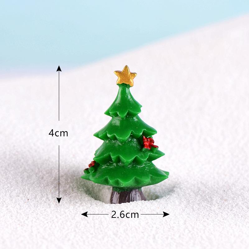 Christmas Small Gifts, Micro-landscapes Snow Scenes Decorative Ornaments Christmas Tree Accessories, Artificial Trees