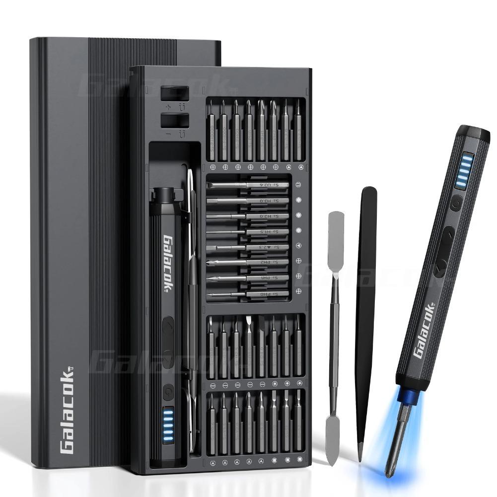 68-in-1 Precision Electric Screwdriver Set with 64 Magnetic Bits 5 Torque Adjustable Mini Power Tool for IPhone Watch Camera PC