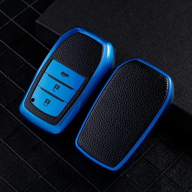 Для Toyota Corolla Chr Aygo Rav4 для Hilux Camry 70 40 Land Cruiser 200 Crown TPU Leahter автомобильный чехол для смарт-ключа в виде ракушки Keychai