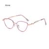 TR90 Anti Blue Light Cat Eye Reading Glasses Women Luxury Optical Computer Eyewear Female Ultralight Double Color Frame Glasses