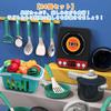 YONGDING Play House Set Play Kitchen Set Mini Kitchen Set Toys Educational Toys Pretend Play Vegetables Fruit Pots Pans Cooking Utensils Color