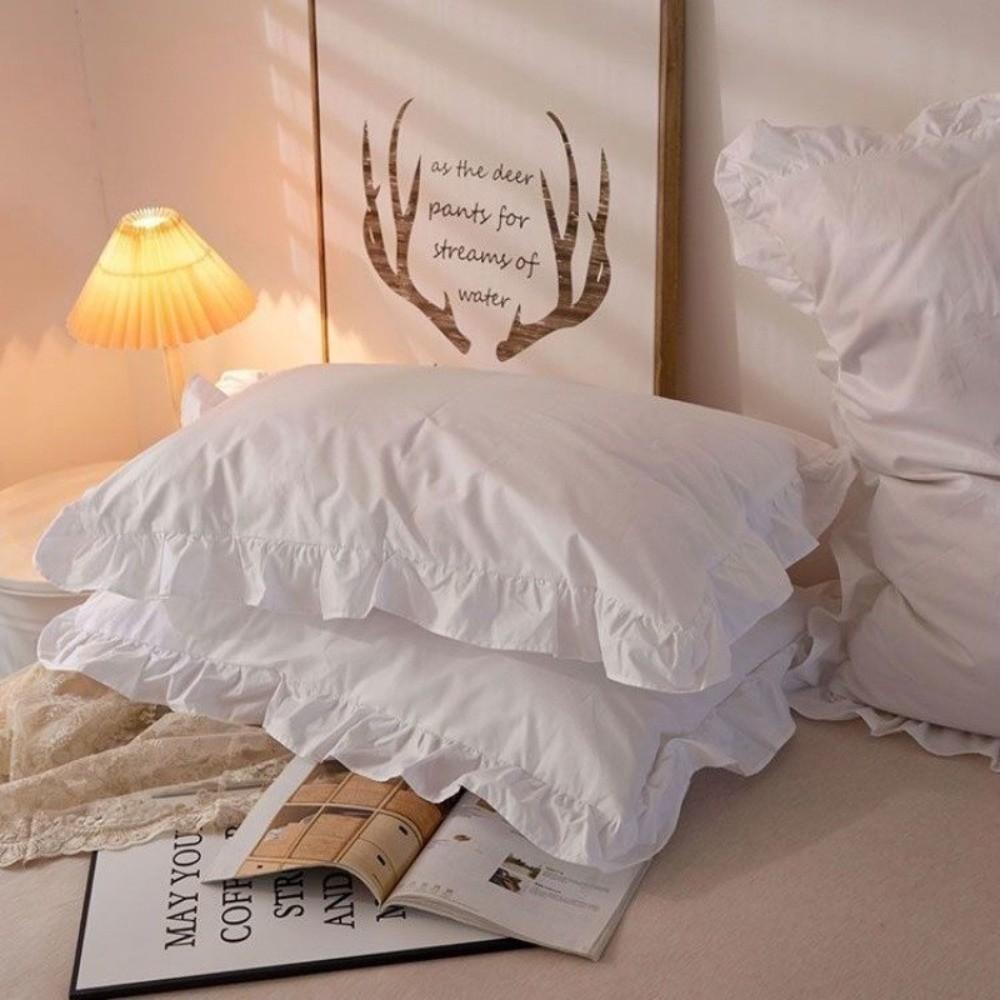 Multiple Sizes Pillowcase with Ruffles Ruffles Pillow Protector Home Use