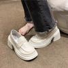 Elegant Women High Heel Platform Slip On Retro Casual Little Leather Shoes Summer Outdoor Wear City Walk Cosplay Mary Jane Shoes