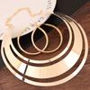 European and American fashion, metal texture exaggerated punk street shot hipster woman, geometric collar necklace earring set 1180