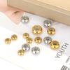 20pcs 6/7/8/10mm Stainless Steel Adjustment Beads with Non-slip Silicone Ring Gold Stopper Spacer Beads for DIY Jewelry Making