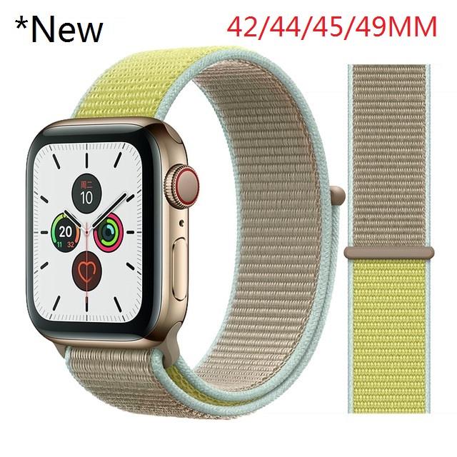 Nylon Band For Apple Watch Series Watch 9 8 / Ultra 2 7 6 SE 5/4/2/1 38 42MM Replacement Strap Loop for Iwatch Series 3 40/41/44 /45MM/49MM