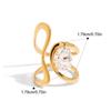 Yori Statement Stainless Steel Delicate Shiny Cubic Zirconia Ring High Quality 18K Gold PVD Plated Finger Jewelry Gift