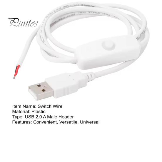 1M USB-кабель питания с выключателем вкл/выкл 2-контактный DIY-провод для зарядки светодиодных лент Электроника Мужской разъем USB 2.0 Тип A