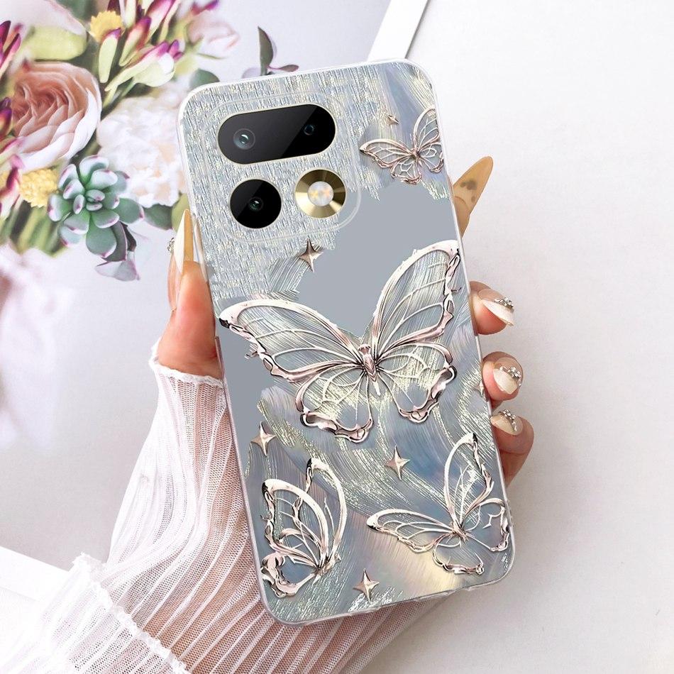 For Realme 16 Pro+ 16Pro Cute Flower Butterfly Cat Painted Case For Realme 16 Pro Plus 5G Soft Silicone TPU Phone Cases