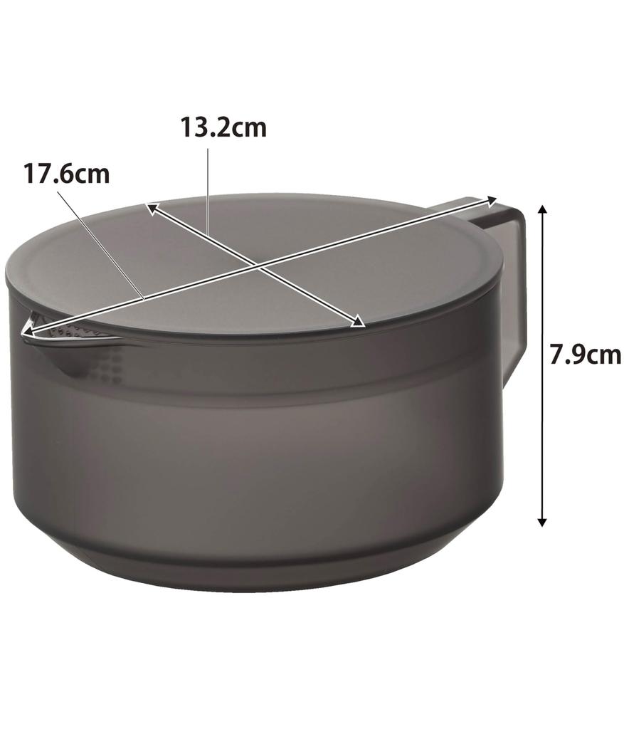 Чайник Yamazaki Jitsugyo черного цвета xx Tower 600 мл, безопасная, легко моющаяся крышка и встроенное ситечко для чая 1673 Ш13,2 Д17,6 В7,9 см (Включая ручку)