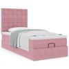 Maison Exclusive - Cadre de lit ottoman avec matelas rose 80x200 cm velours