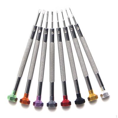 8 шт. отвертки для часовщиков, небольшой набор отверток 0,6-2,0 мм, профессиональные часы с плоской головкой