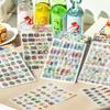 Scrapbook Stickers 6 Sheets Journaling Sticker Book Aesthetic Stickers Decorative Scrapbook Stickers for Adult Student