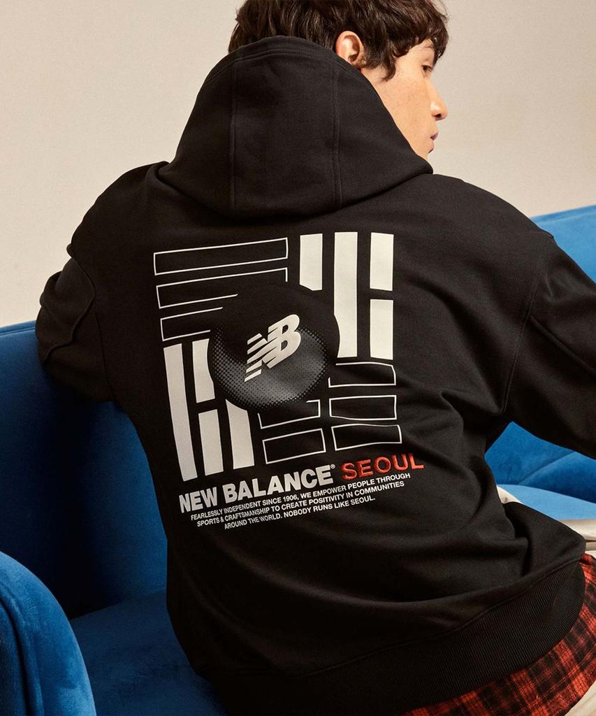 New Balance Korea Geon-Gon-Gam-Ri Exclusive Hoodie (UNI NB Geongongamri Exclusive Hoodie, Semi Over Fit).