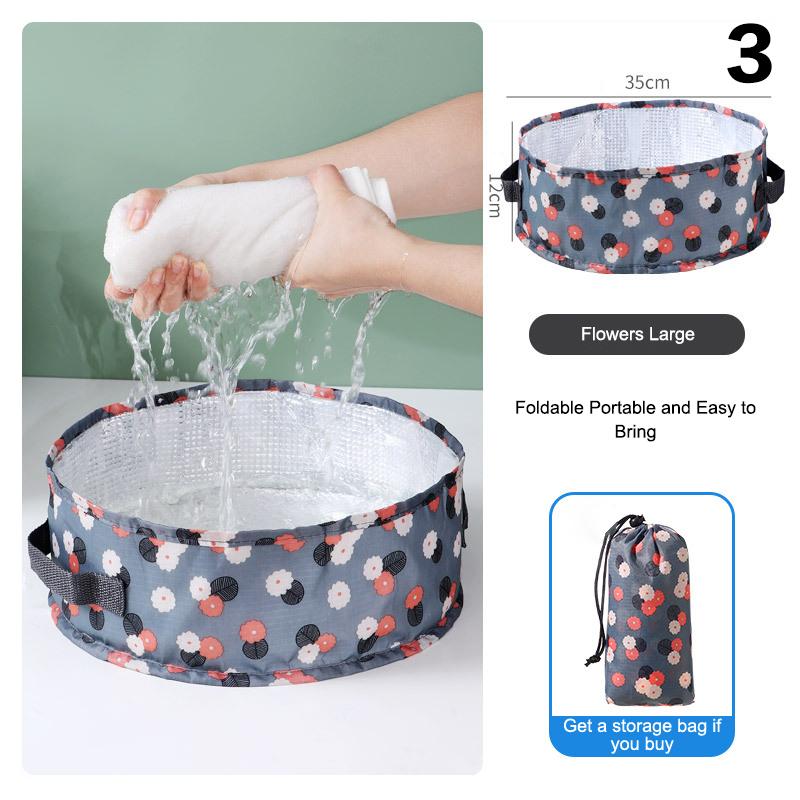 Складная ванна для ног, портативная сумка для ванны, умывальник, ведро для воды, большая вместимость, ванна для ног, спа-массаж, стиральная ванна для путешествий на открытом воздухе