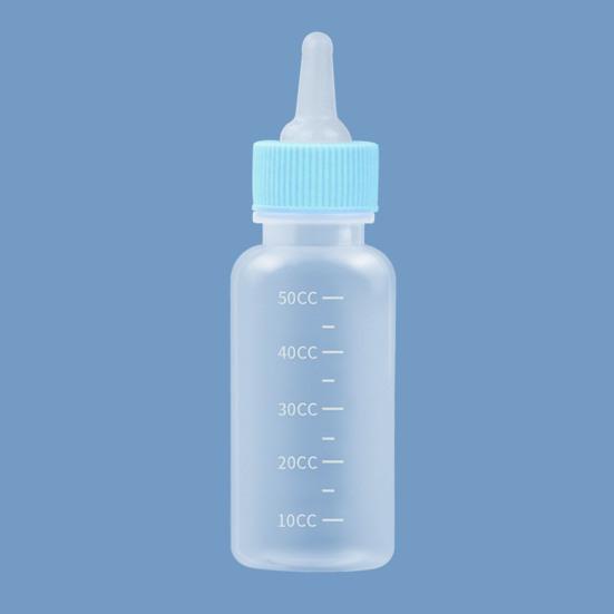 Milk Bottle Clear Scale Soft Nipple Silicone Pet Feeding Bottle for Kitten Puppy