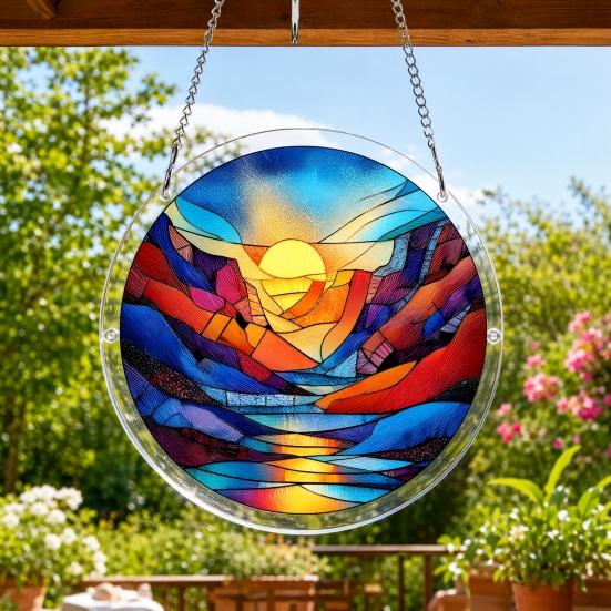 Collectible Puzzle Pendant Acrylic Suncatcher, Colorful Window Hanging, 7.48 Inch Sun Catcher Decoration Ornament, Ideal for Gifting And Home Decor