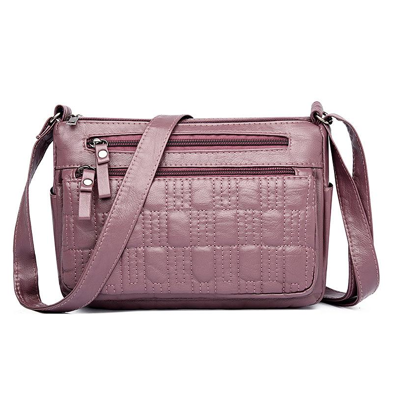 Мягкая кожа простая модная женская сумка через плечо